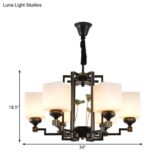 Traditional Style Black Metal Chandelier With 6/8/10 Lights - Dining Room Pendant Lighting