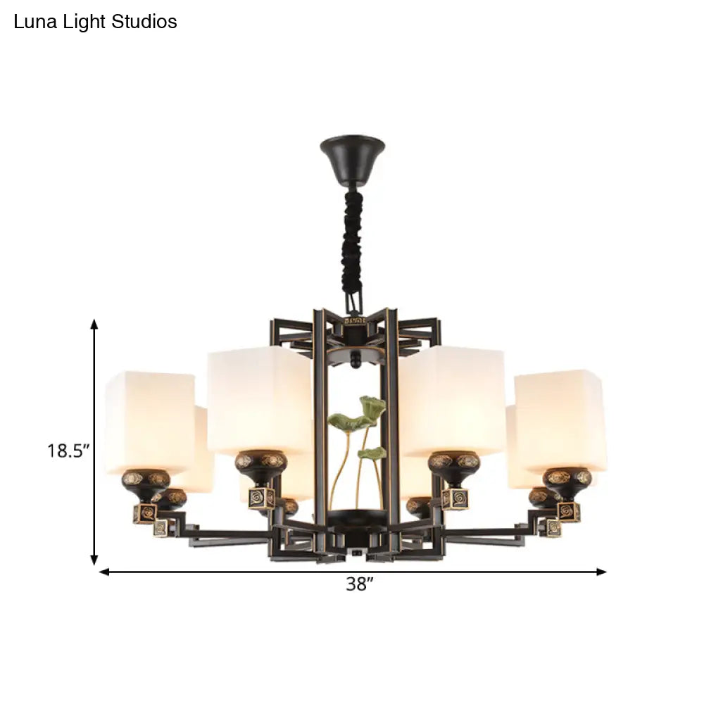 Traditional Style Black Metal Chandelier With 6/8/10 Lights - Dining Room Pendant Lighting