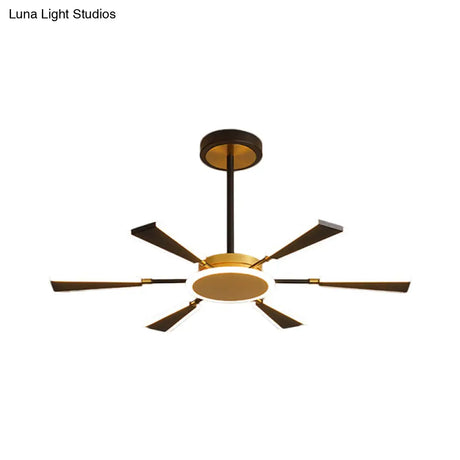 Trapezoid Living Room Chandelier Lamp - Metallic 31.5/39/47 W Led Pendant Light Modern Gold Finish
