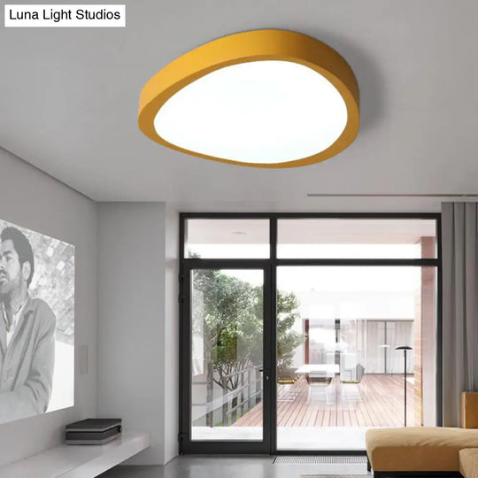 Triangle Acrylic Shade Led Flush Mount Ceiling Light In Warm/White 14/18/21.5 Long For Living Rooms