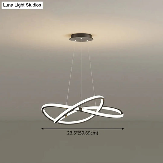 Twist Chandelier Metal Pendant Light For Living Room - Ultra-Modern Design