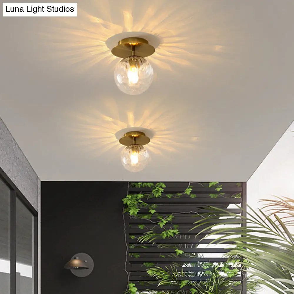Ultra - Contemporary Prismatic Glass Flush Mount Ceiling Light For Hallway