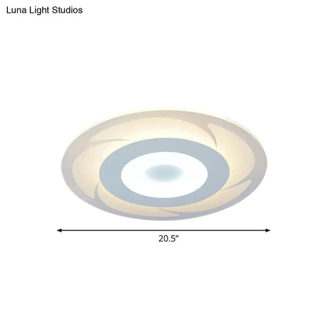 Ultra Thin Acrylic Flush Mount Led Ceiling Light - Modern Warm/White Multiple Sizes Available