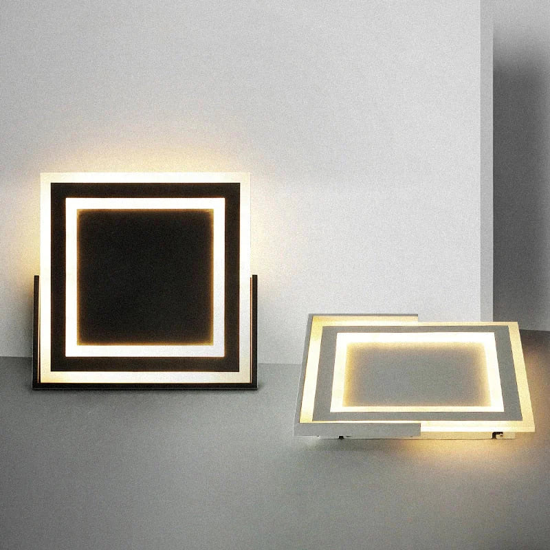 Ultradünne, oberflächenmontierte, moderne LED-Deckenleuchten, quadratische Acryl-Deckenleuchte