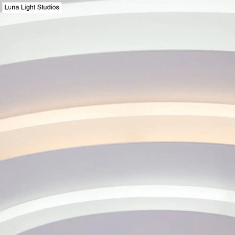 Ultra - Thin White Acrylic Led Ceiling Light - Contemporary Flush Mount Fixture