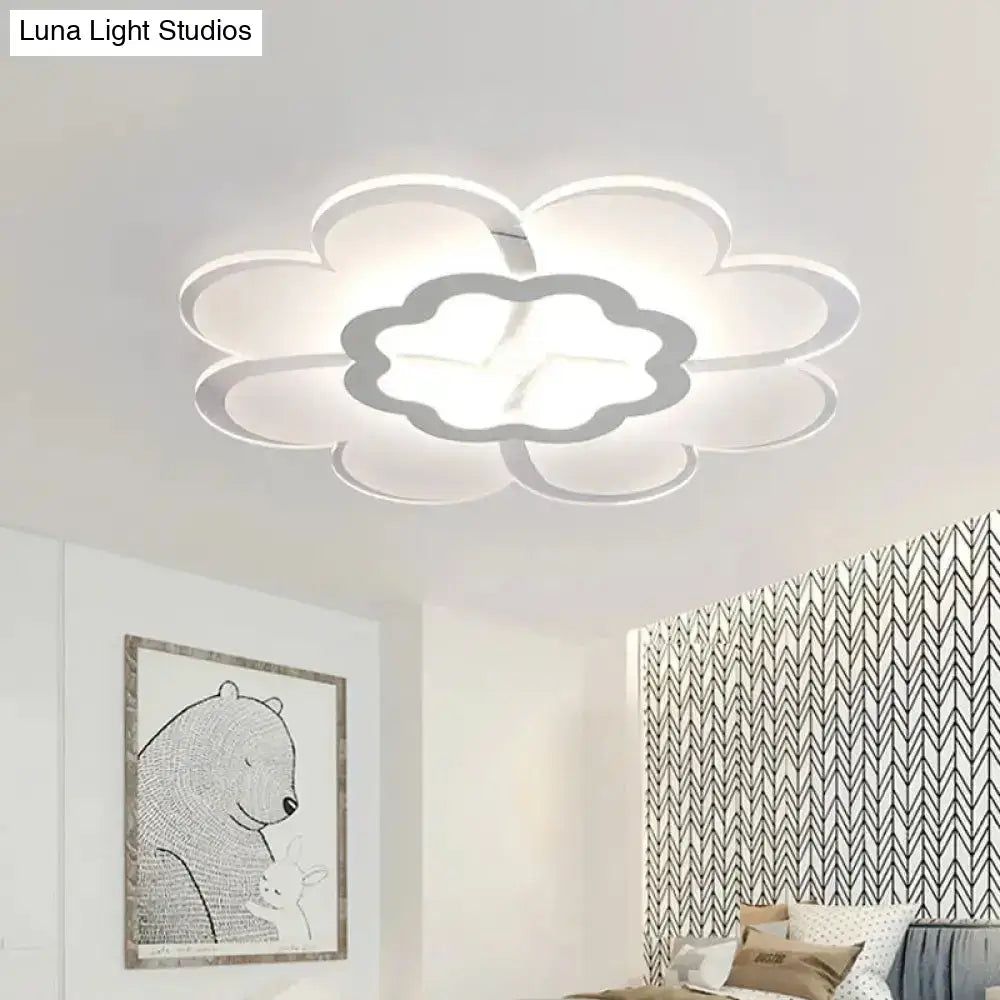 Ultrathin Flower Flushmount Led Ceiling Light - Minimalistic And Stylish For Bedroom Available In