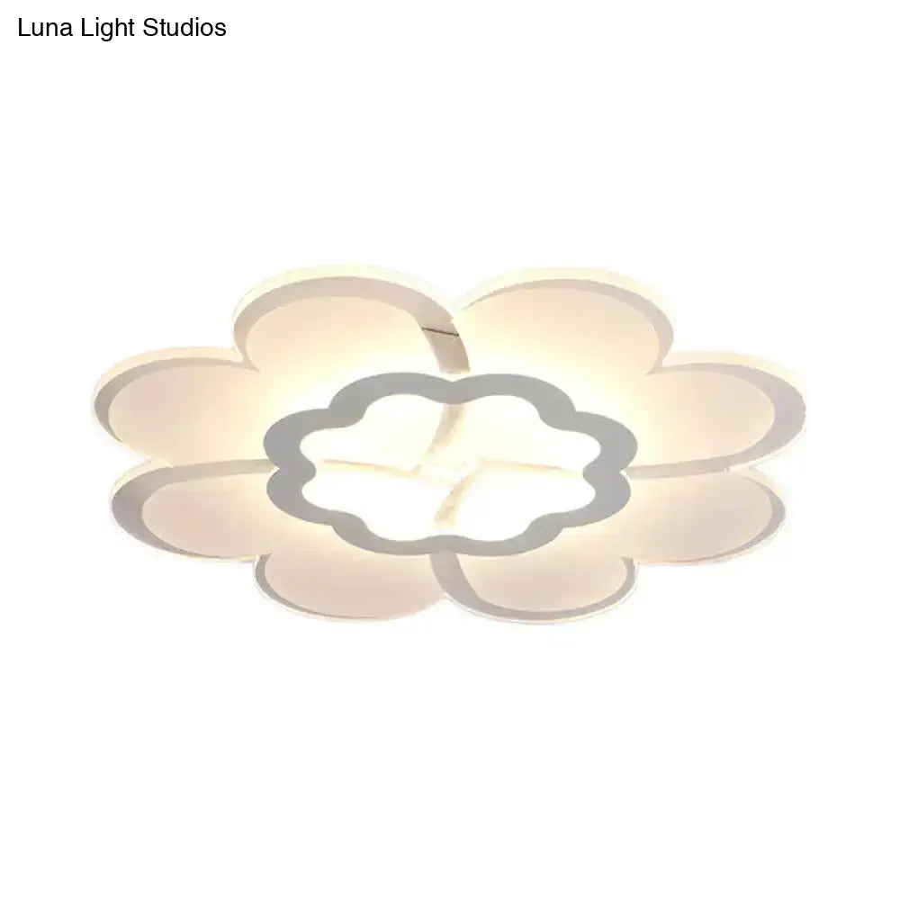 Ultrathin Flower Flushmount Led Ceiling Light - Minimalistic And Stylish For Bedroom Available In