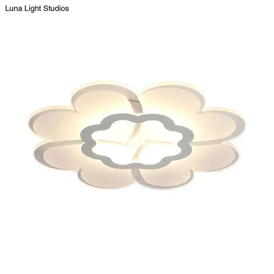 Ultrathin Flower Flushmount Led Ceiling Light - Minimalistic And Stylish For Bedroom Available In