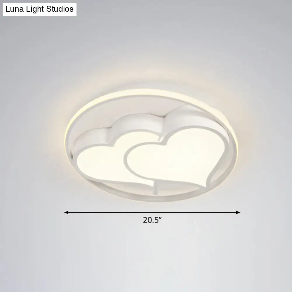 Ultrathin Led Flush Mount Bedroom Ceiling Fixture - Acrylic & Contemporary Lighting White / Third