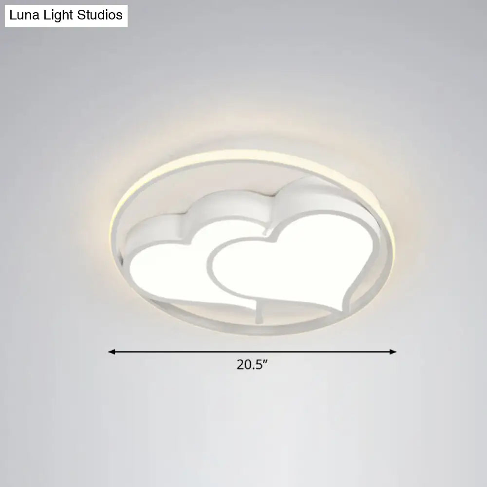 Ultrathin Led Flush Mount Bedroom Ceiling Fixture - Acrylic & Contemporary Lighting White / Loving
