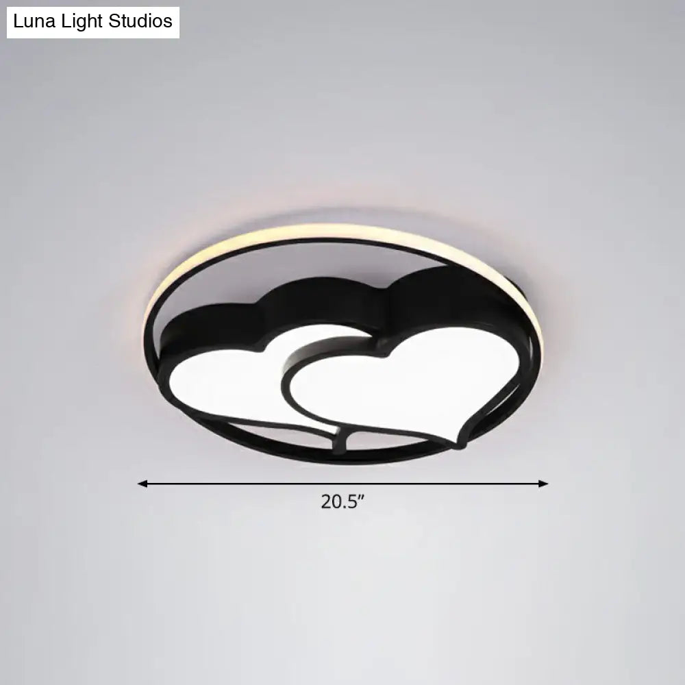 Ultrathin Led Flush Mount Bedroom Ceiling Fixture - Acrylic & Contemporary Lighting Black / White