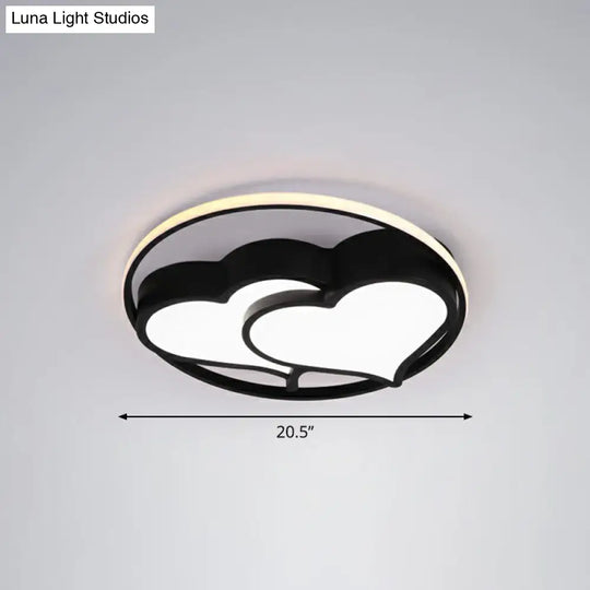 Ultrathin Led Flush Mount Bedroom Ceiling Fixture - Acrylic & Contemporary Lighting Black / White
