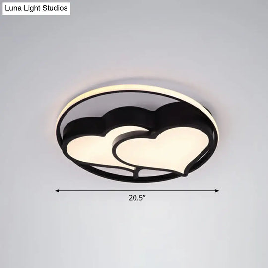 Ultrathin Led Flush Mount Bedroom Ceiling Fixture - Acrylic & Contemporary Lighting Black / Remote