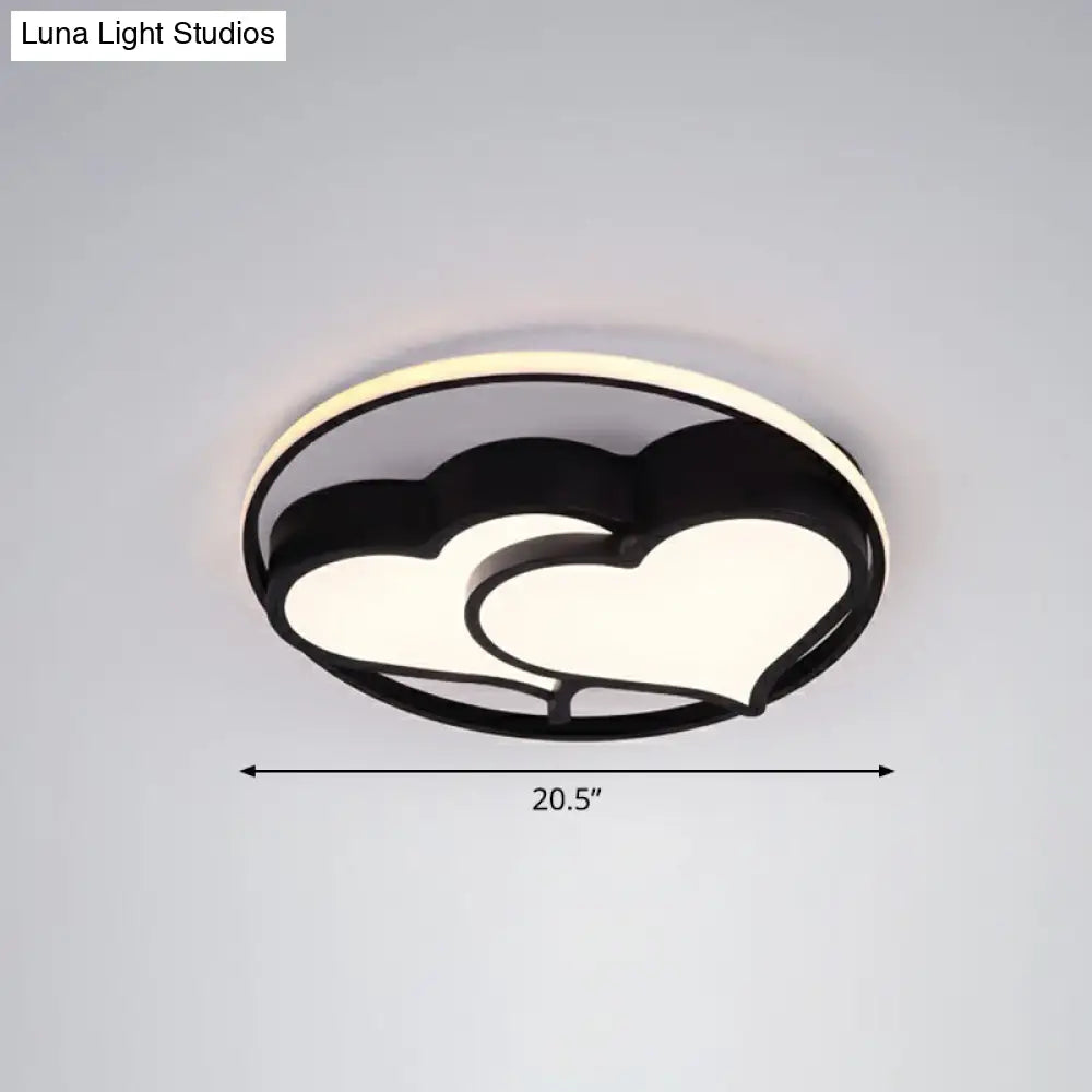 Ultrathin Led Flush Mount Bedroom Ceiling Fixture - Acrylic & Contemporary Lighting Black / Third