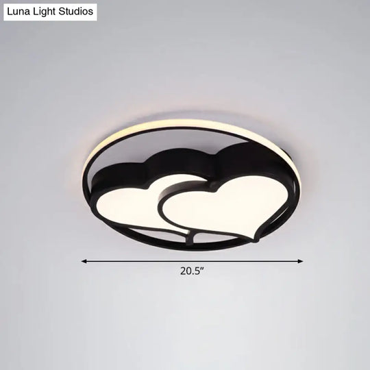 Ultrathin Led Flush Mount Bedroom Ceiling Fixture - Acrylic & Contemporary Lighting Black / Third