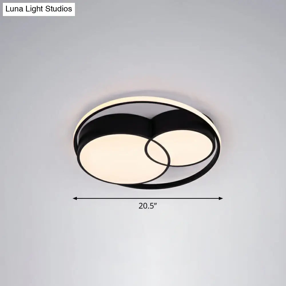 Ultrathin Led Flush Mount Bedroom Ceiling Fixture - Acrylic & Contemporary Lighting Black / Remote