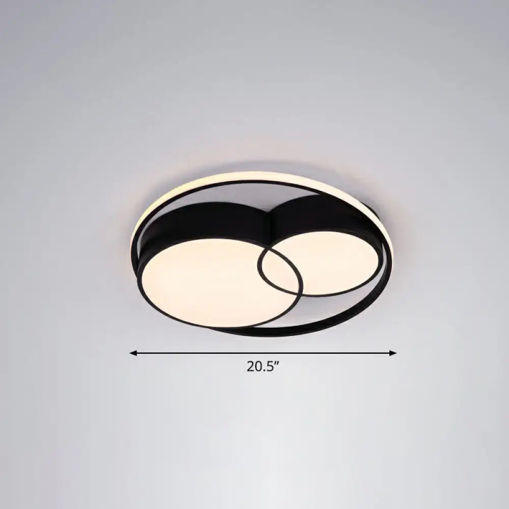 Ultrathin Led Flush Mount Bedroom Ceiling Fixture - Acrylic & Contemporary Lighting Black / Remote