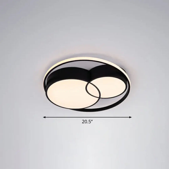 Ultrathin Led Flush Mount Bedroom Ceiling Fixture - Acrylic & Contemporary Lighting Black / Remote