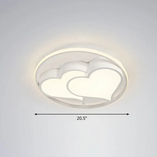 Ultrathin Led Flush Mount Bedroom Ceiling Fixture - Acrylic & Contemporary Lighting White / Third