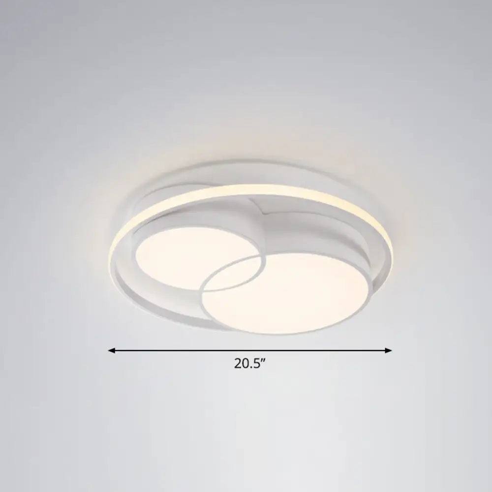 Ultrathin Led Flush Mount Bedroom Ceiling Fixture - Acrylic & Contemporary Lighting White / Third