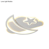 Ultrathin Nordic Led Ceiling Light For Bedroom - Moonlit Night Sky Design
