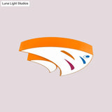 Underwater Adventure Led Flush Mount Lamp - Colorful Acrylic Tropical Fish Design For Childrens Room