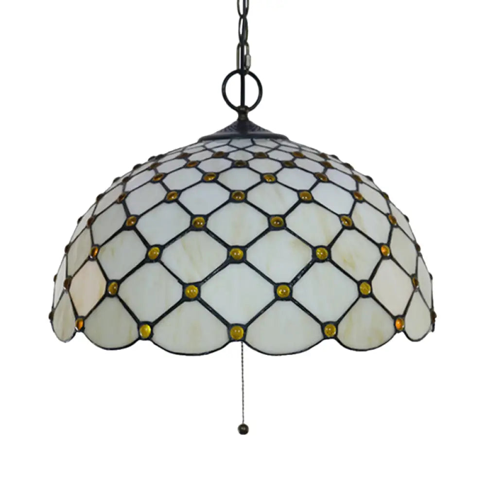 Victorian 3-Light Black Glass Pendant Chandelier - Elegant Dining Room Ceiling Light / H