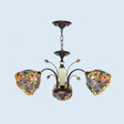 Victorian Cut Glass Flower Pendant Chandelier in Bronze for Living Room - 3/6/8 Lights 3 / Bronze