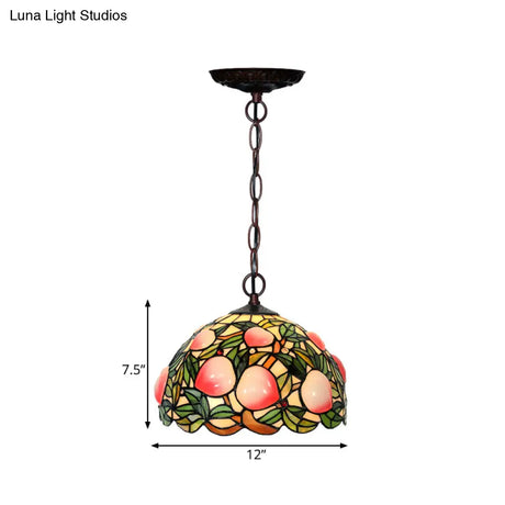 Victorian Peach Bronze Cut Glass Chandelier Pendant Light - 1/2/3 Lights Pink Dining Room Décor