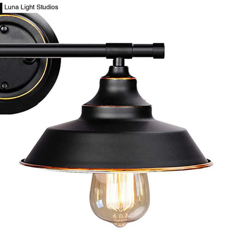 Vintage 2-Head Metal Wall Sconce Light For Bathroom Vanity