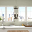 Vintage 3-Light Pendant With Clear Glass Globe Shade - Black/Chrome/Gold Perfect For Dining Room