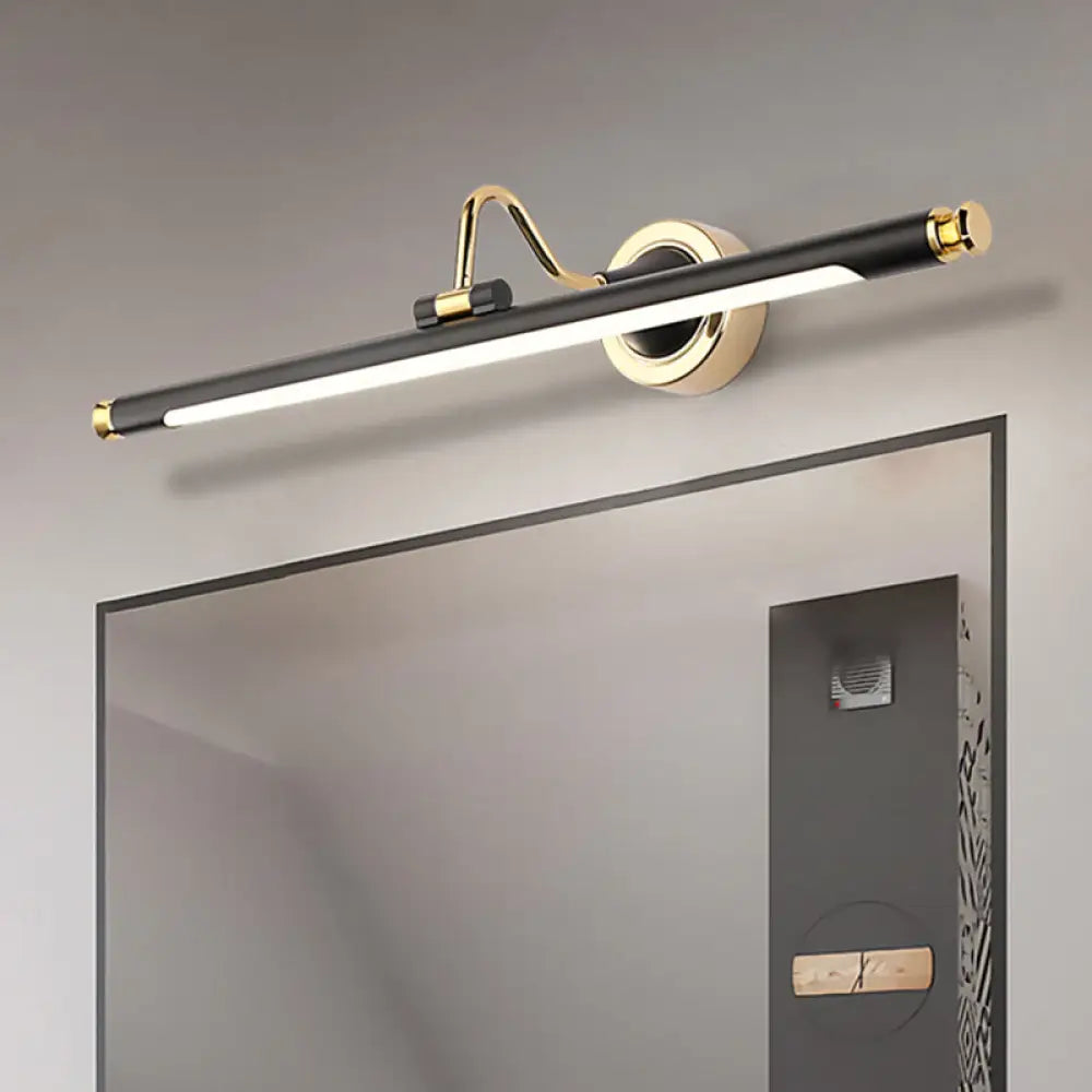 Vintage Adjustable Metal Picture Light In Gold And Black For Bath Vanity Lighting Gold-Black / 16