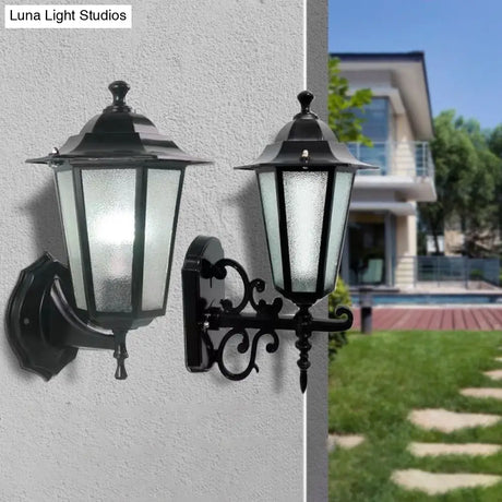 Vintage Aluminum Lantern Wall Sconce - Garden Mounted Lighting
