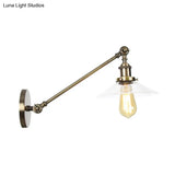 Vintage Black/Brass/Bronze Cone Glass Sconce Light - 8/12 Arm