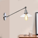 Vintage Black/Brass/Bronze Cone Glass Sconce Light - 8/12 Arm Chrome / 12