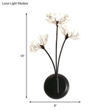 Vintage Black Dandelion Sconce Light With 3 Crystal Wall Lights For Stairway