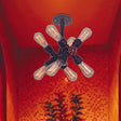 Vintage Black Iron Semi Flush Mount Light With 8 - Bulb Crossing Pipe Design - Ideal For Bedroom