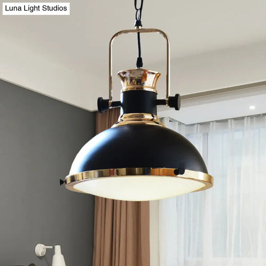 Vintage Black Metal Ceiling Light With Adjustable Handle
