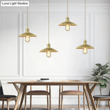 Vintage Brass Pendant Light Fixture For Dining Room Ceiling