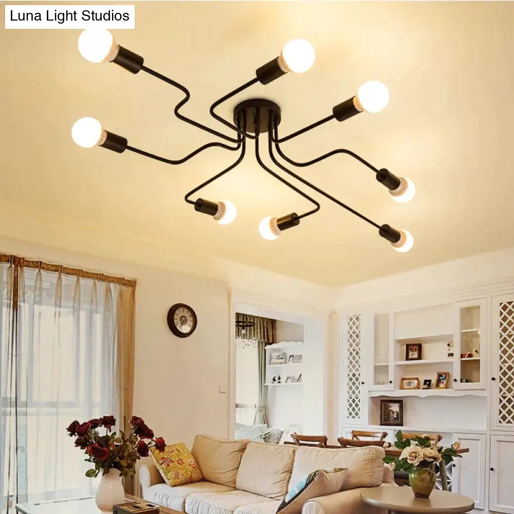 Vintage Ceiling Lights Iron Personality For Living & Bed Room