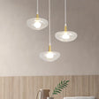 Vintage Clear Glass Chandelier: Oval Multi Light - 3 Bulb Pendant Lamp For Dining Room With Canopy