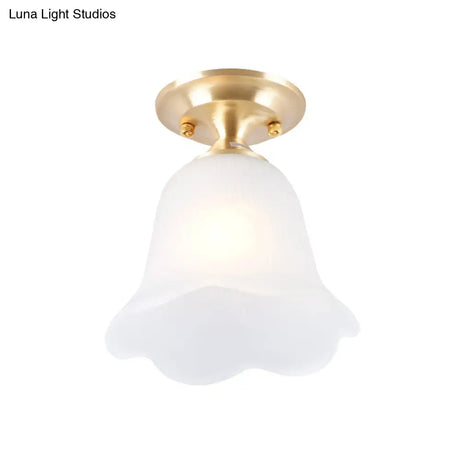 Vintage Floral Gold Ceiling Light Flush Mount