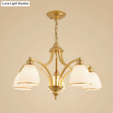 Vintage Frosted Glass Chandelier Pendant Light For Living Room Decor