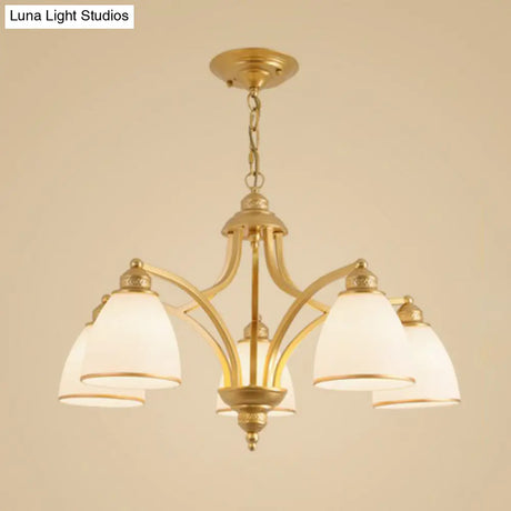 Vintage Frosted Glass Chandelier Pendant Light For Living Room Decor