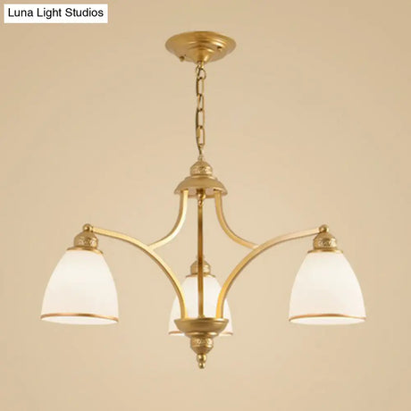 Vintage Frosted Glass Chandelier Pendant Light For Living Room Decor