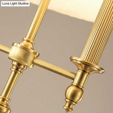 Vintage Gold Candelabra Floor Lamp With Pleated Empire Shade - 2 Bulbs Metallic Finish Perfect For