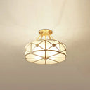 Vintage Gold Chandelier Pendant With Frosted White Glass For Flower-Themed Dining Room Ceiling Light
