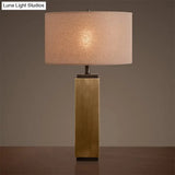 Vintage Grey/Brown Wood Night Table Lamp With Fabric Shade - Stylish 1-Light Desk Light For Living