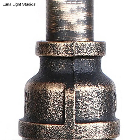 Vintage Industrial Bronze Wall Lamp - 1 Head Water Pipe Sconce For Corridor