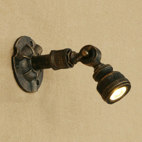 Vintage Industrial Bronze Wall Lamp - 1 Head Water Pipe Sconce For Corridor / C